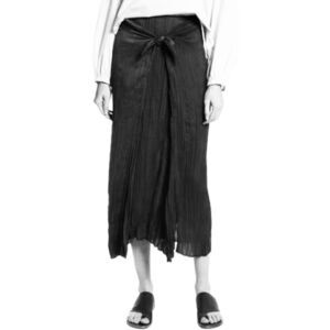 𝅺nwt Vince Black Pleated Tie Front Maxi Skirt Size XS